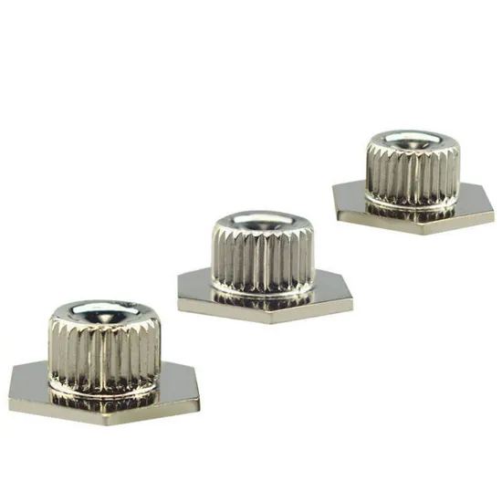 Custom Made 304 Stainless Steel Knurled Insert Hex Head Snowboard Wakeboard Nut