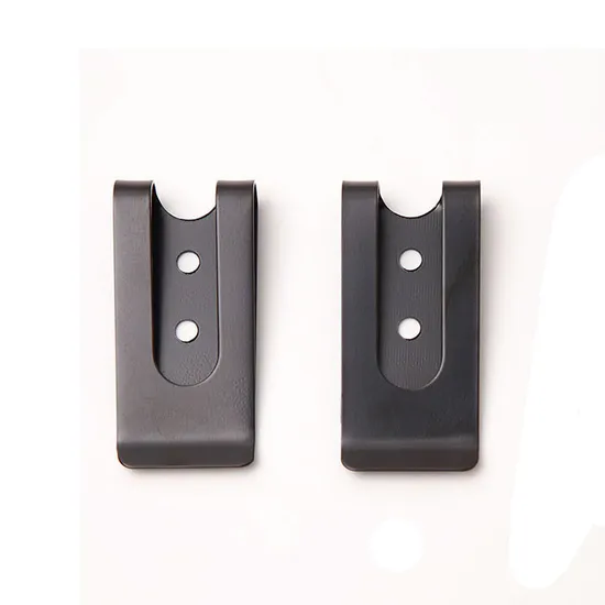 Factory Whosale 25*52.3 mm Metal Steel Black Electro Plated Spring Belt Clip for Leather Holsters