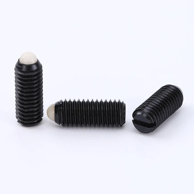 M3-M4-M5-M6-M8-POM-Slotted-Threaded-Screw-Steel-Black-Oxide-Ball-Spring-Plunger