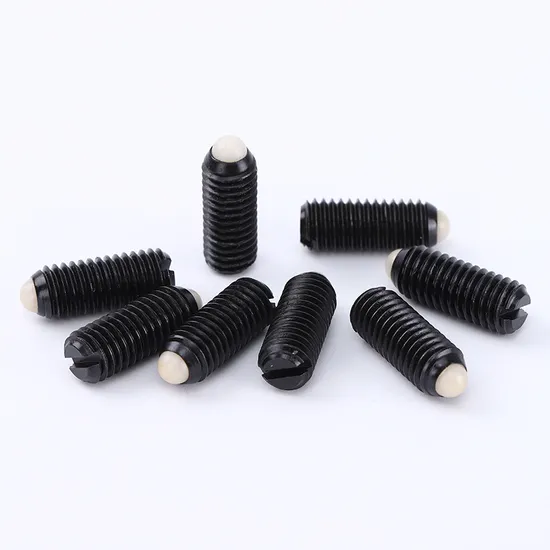 M3-M4-M5-M6-M8-POM-Slotted-Threaded-Screw-Steel-Black-Oxide-Ball-Spring-Plunger