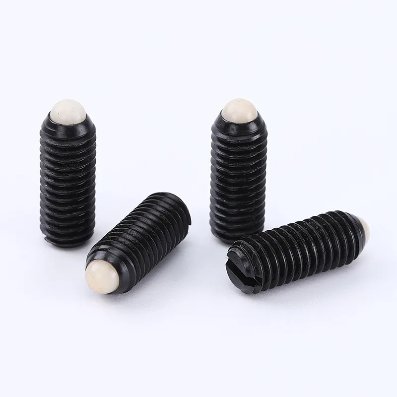 M3-M4-M5-M6-M8-POM-Slotted-Threaded-Screw-Steel-Black-Oxide-Ball-Spring-Plunger