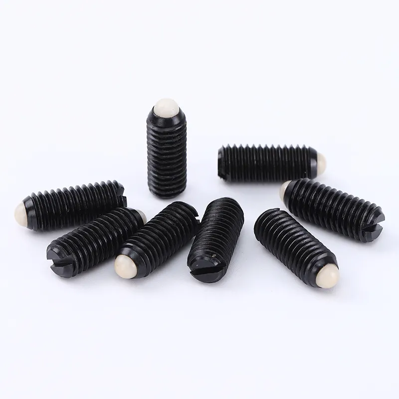 M3-M4-M5-M6-M8-POM-Slotted-Threaded-Screw-Steel-Black-Oxide-Ball-Spring-Plunger